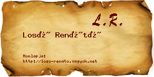 Losó Renátó névjegykártya